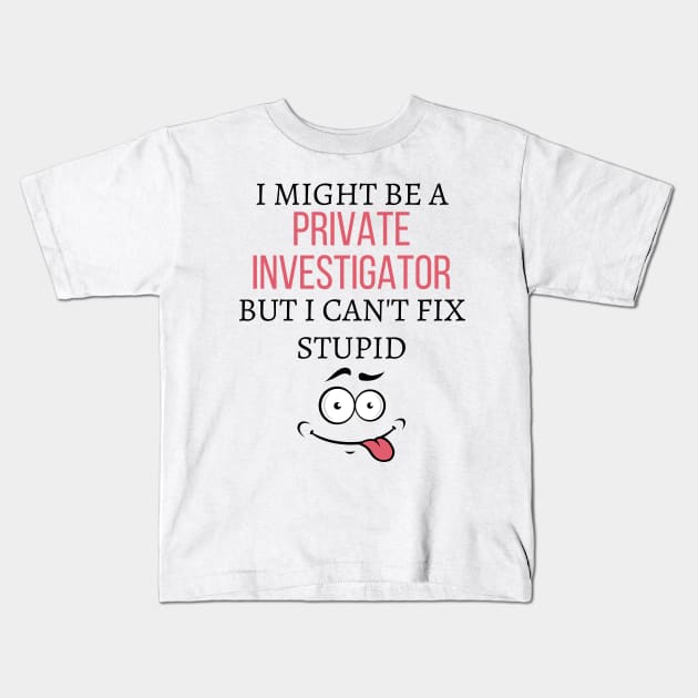 Private investigator Kids T-Shirt by Mdath